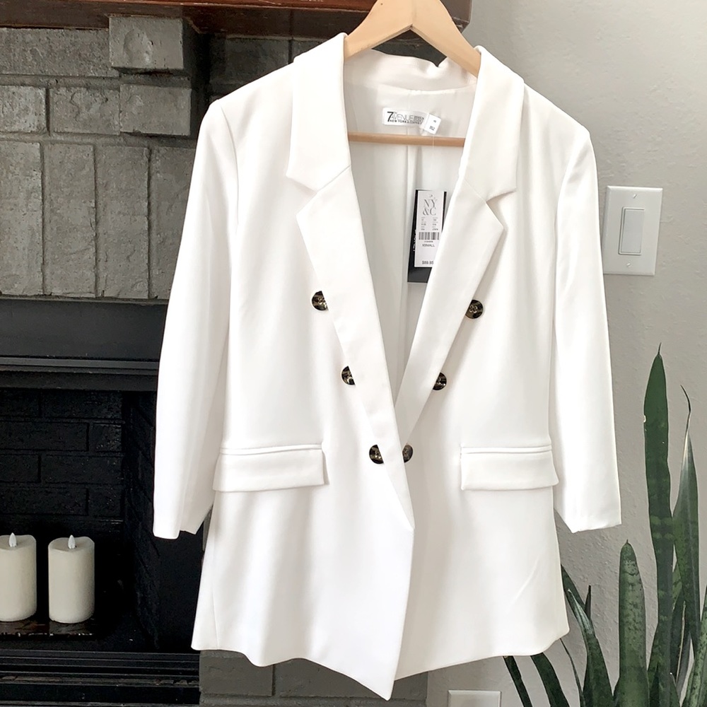 Women’s New York & Company White Blazer XS